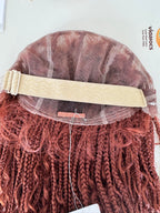 Vidalocs 36-Inch Reddish Brown Full HD Lace Boho Box Braids Wig