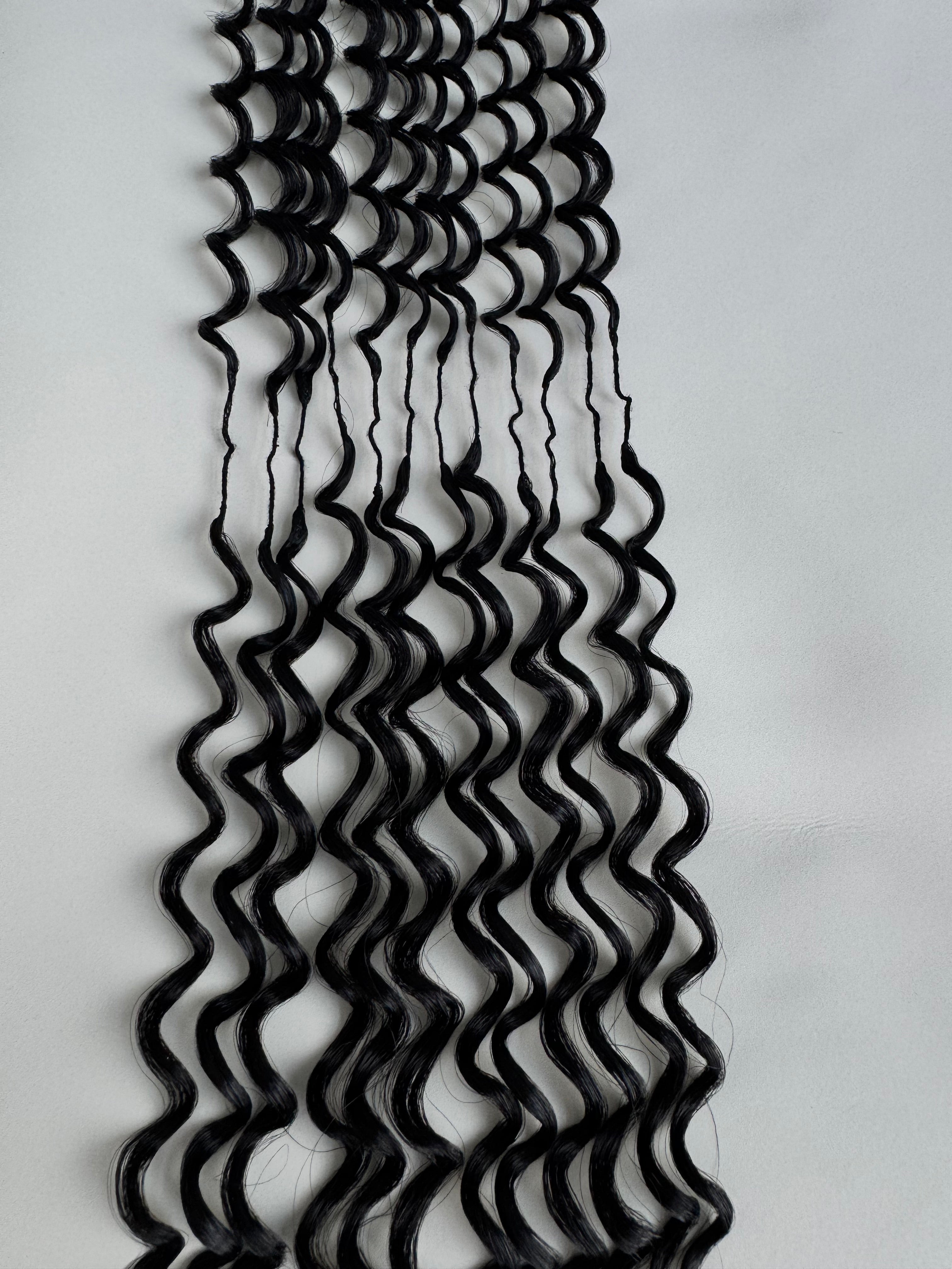 Burmese Curly Crochet for Natural Boho Braids Miracle Knots Bundle ｜Time-Saving Pre-Separated
