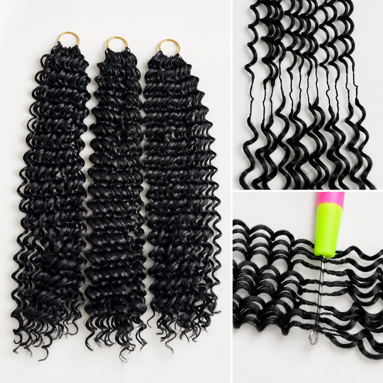 Burmese Curly Crochet for Natural Boho Braids Miracle Knots Bundle ｜Time-Saving Pre-Separated